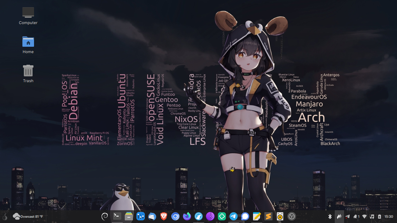 my cinnamon desktop on debian