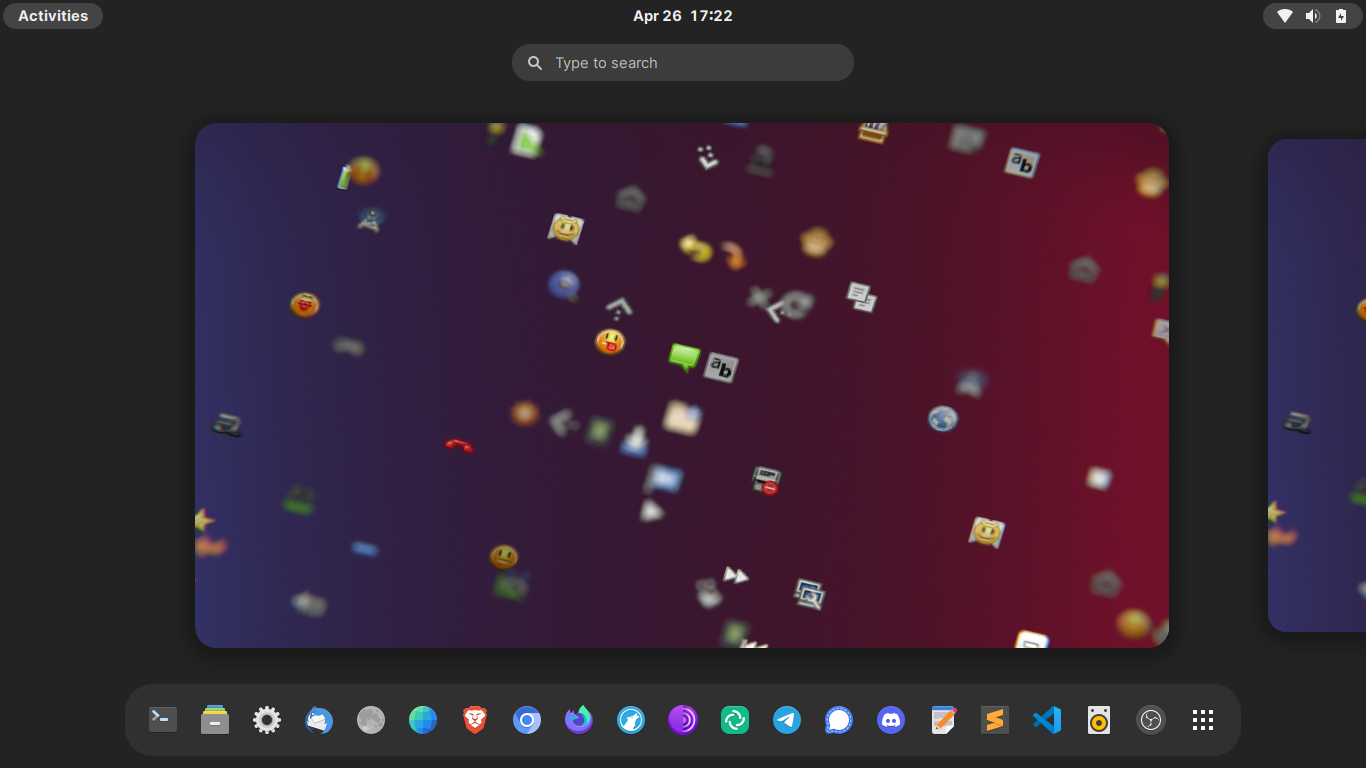 my gnome desktop on debian